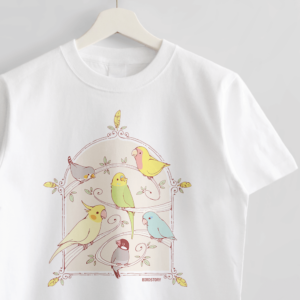 GREEN BIRD Tシャツ インコやオウムやキンカチョウデザイン