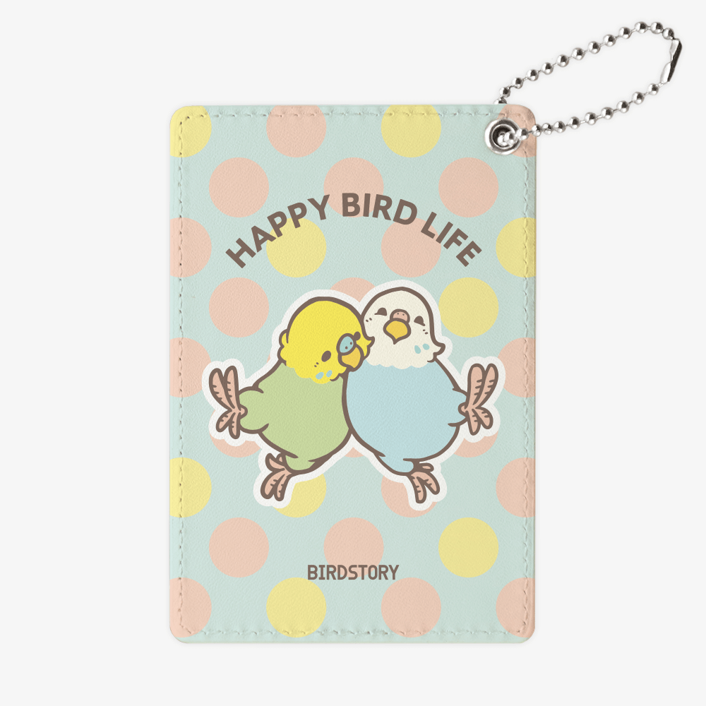 パスケース（HAPPY BIRD LIFE / セキセイインコ）BIRDSTORY