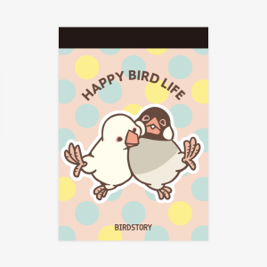 メモ帳（HAPPY BIRD LIFE / 文鳥）