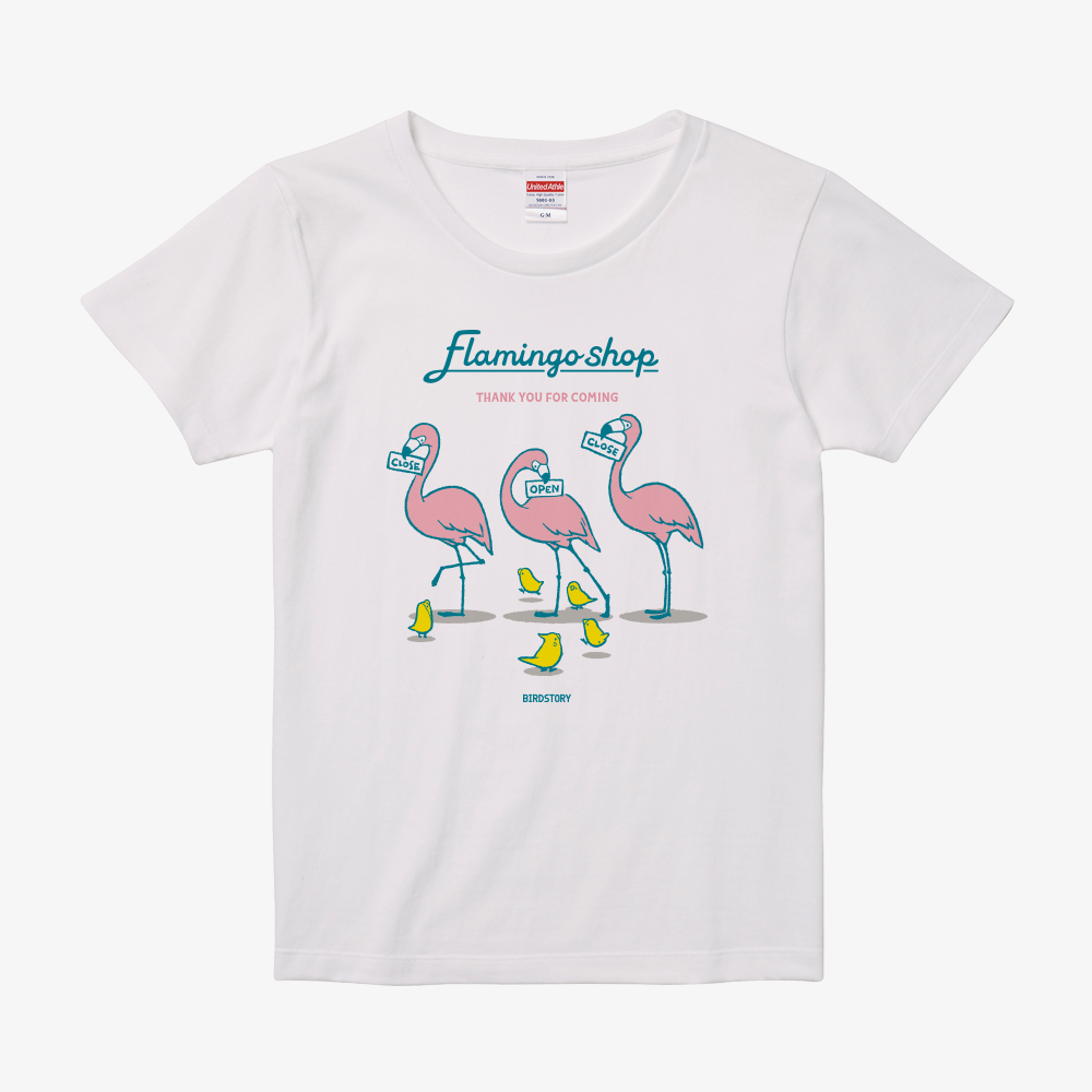 フラミンゴ ピンク Tシャツ｜BIRDSTORY