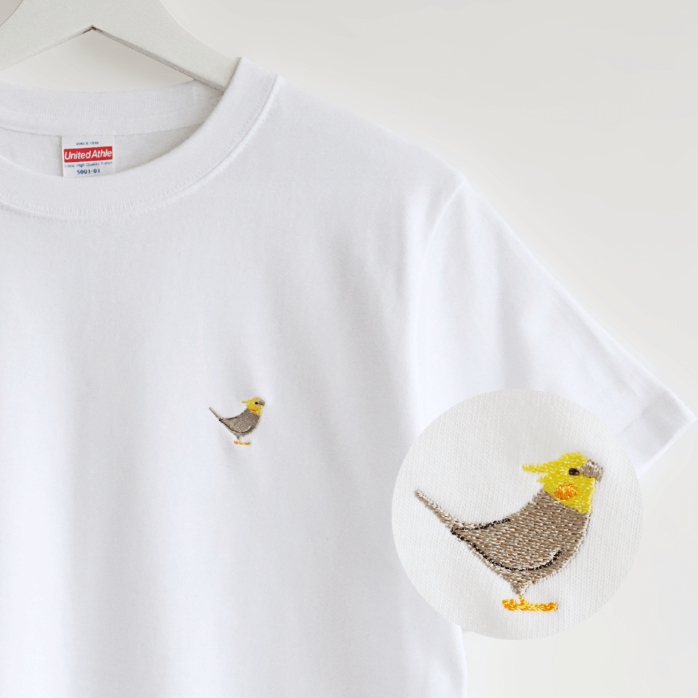 刺繍Tシャツ（BIRD!BIRD!BIRD! / オカメインコ / ノーマル）