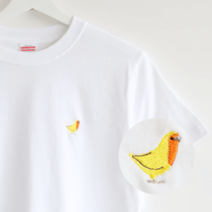 刺繍Tシャツ（BIRD!BIRD!BIRD! / コザクラインコ / ルチノー）