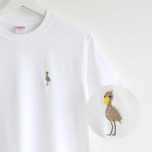 刺繍Tシャツ（BIRD!BIRD!BIRD! / ハシビロコウ）