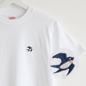刺繍Tシャツ（BIRD!BIRD!BIRD! / ツバメ）
