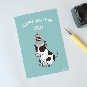 2021 HAPPY NEW YEAR CARD 干支 丑
