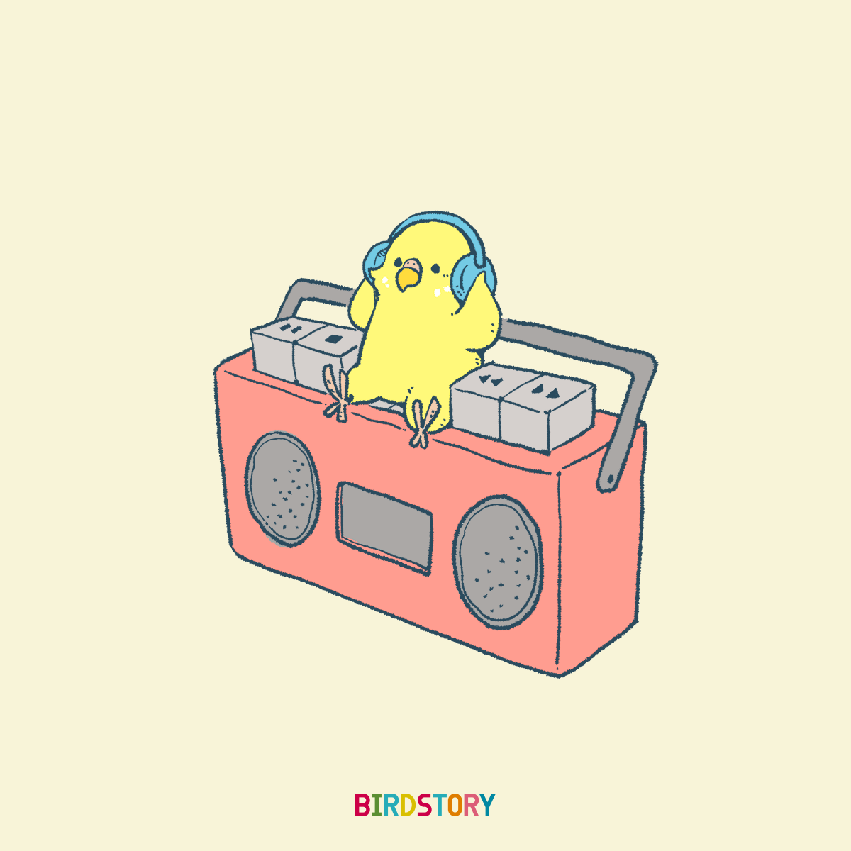 ミュージックの日 3月19日のイラスト Birdstory