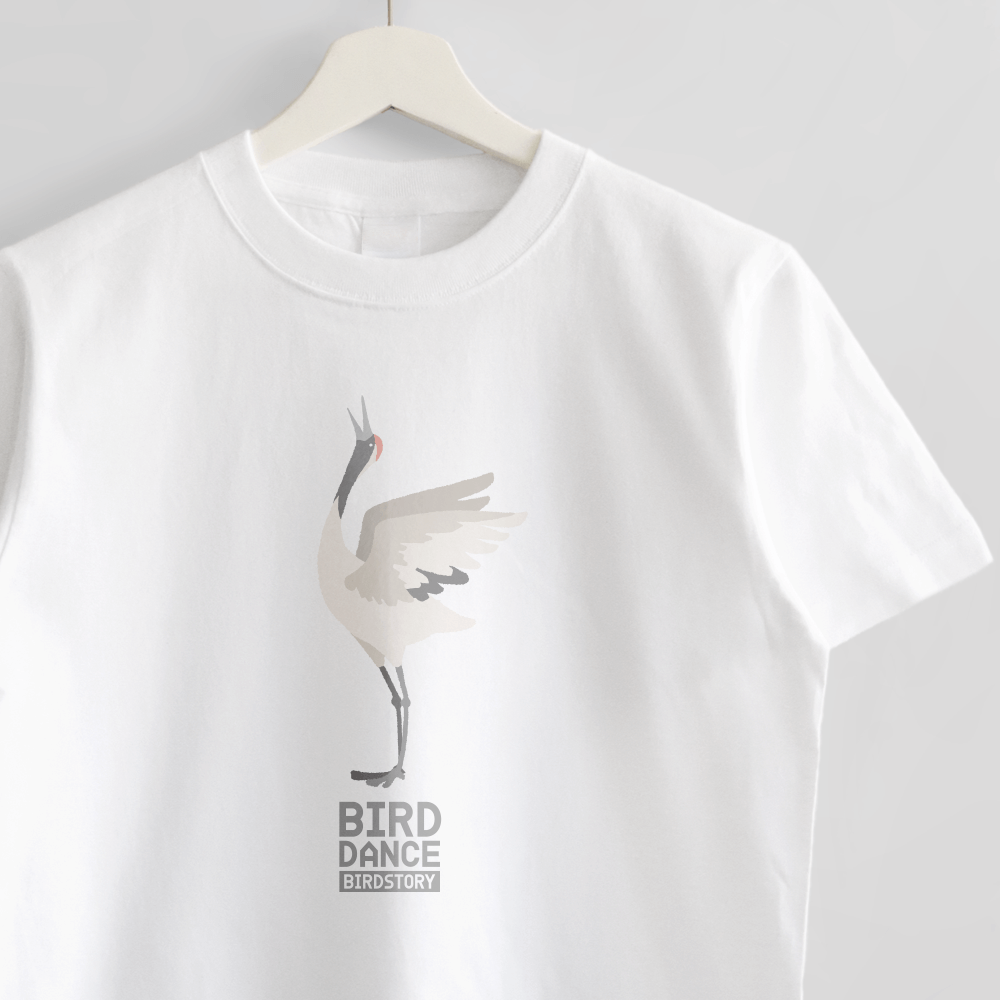 Tシャツデザイン BIRD DANCE タンチョウ