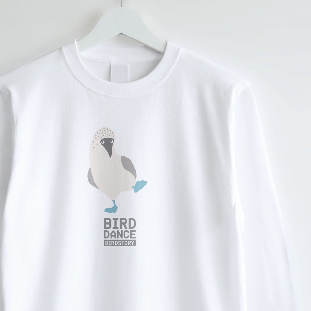 ロングTシャツデザイン BIRD DANCE アオアシカツオドリ