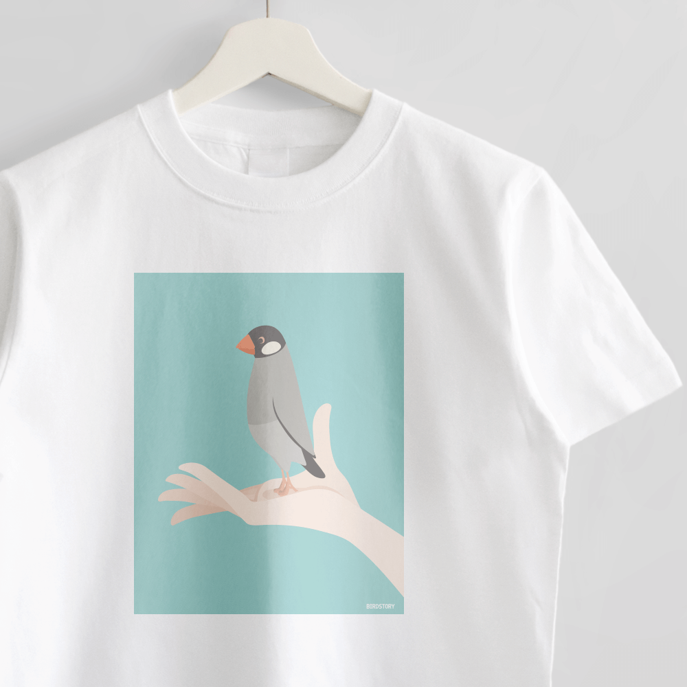 ノーマル文鳥 Tシャツ 手タクシーTAXI