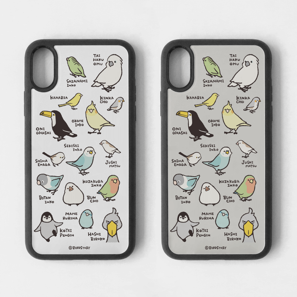 鳥図鑑とりずかんイラスト iPhone カバーケース