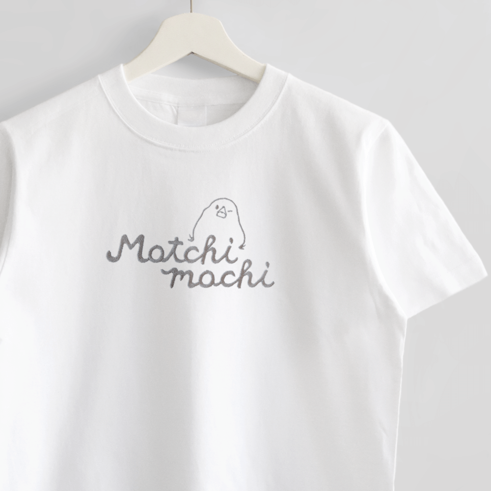 モッチモチ MOTCH MOCHI 文鳥刺繍Tシャツ