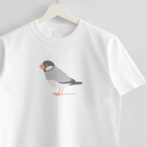 Tシャツ シンプル文鳥デザイン ノーマルブンチョウ