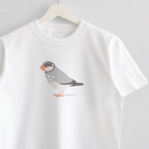 Tシャツ シンプル文鳥デザイン パイドブンチョウ 桜