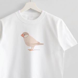 Tシャツ シンプル文鳥デザイン シナモンブンチョウ
