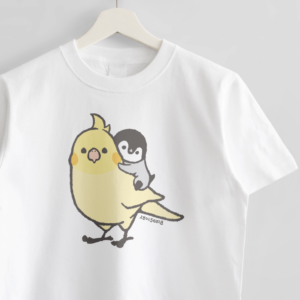 Tシャツ 小さくなった鳥さんプチバード オカメインコとペンギン
