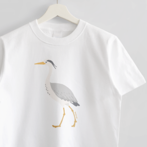 Tシャツ 愛鳥週間 アオサギ gray heron