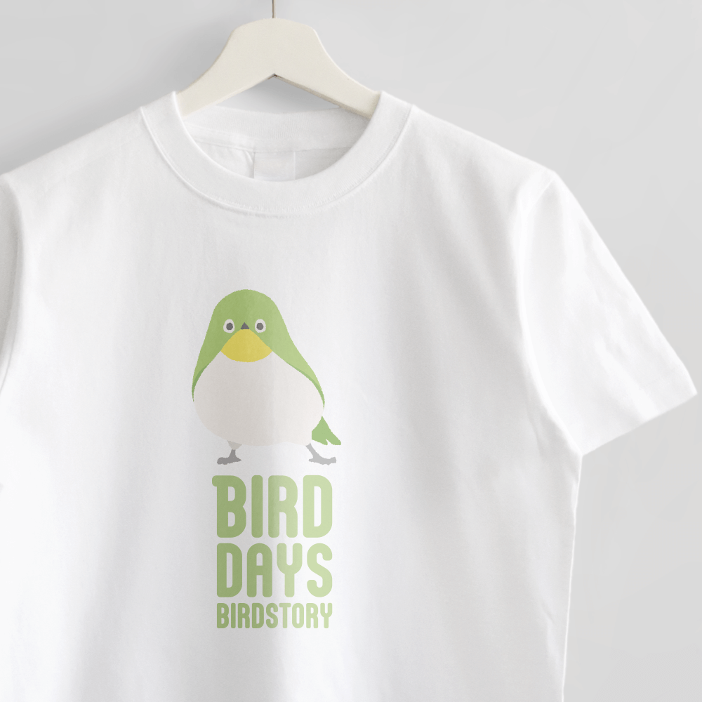 Tシャツ 愛鳥週間 メジロ Japanese White-eye 野鳥デザイン