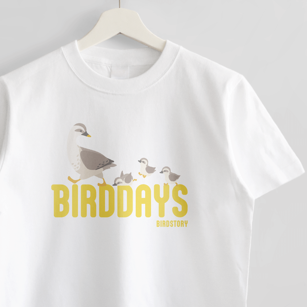 Tシャツ 愛鳥週間 カルガモ Spot-billed Duck 野鳥デザイン