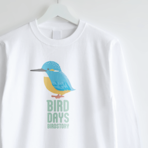 長袖Tシャツ 愛鳥週間 カワセミ kingfisher 野鳥デザイン