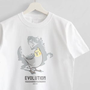 Tシャツ 鳥と恐竜 EVOLUTION オカメインコ ノーマル