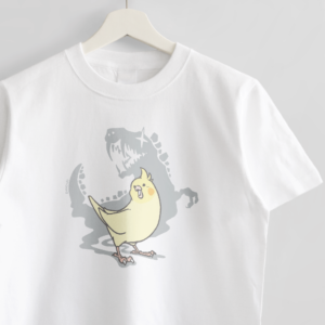 Tシャツ 鳥と恐竜 EVOLUTION オカメインコのルチノー