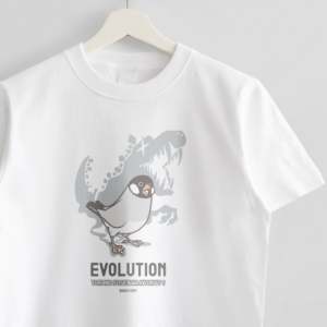 Tシャツ 鳥と恐竜 EVOLUTION 桜文鳥