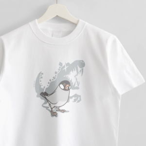 Tシャツ 鳥と恐竜 EVOLUTION 桜ブンチョウ