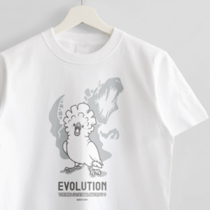 Tシャツ 鳥と恐竜 EVOLUTION タイハクオウム