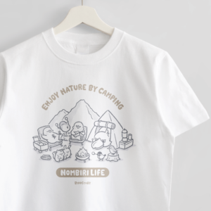 Tシャツ NOMBIRI LIFE CAMPING のんびりライフキャンプ編 セキセイインコ