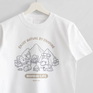 Tシャツ NOMBIRI LIFE CAMPING のんびりライフキャンプ編 シマエナガ