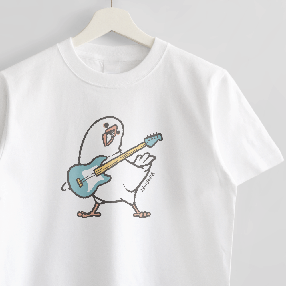 Tシャツ 文鳥の日 ENJOY MUSIC ベーシスト白文鳥