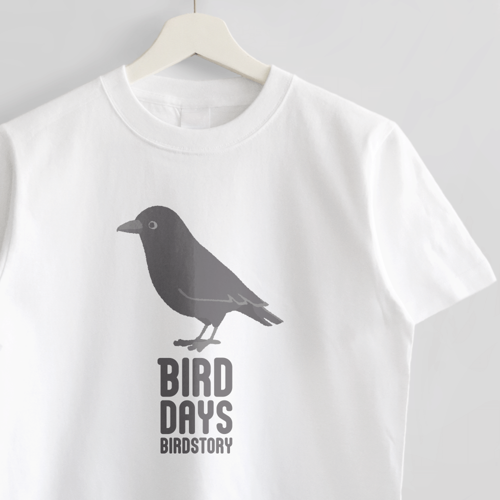 Tシャツ ハシボソガラス 野鳥カラス デザイン