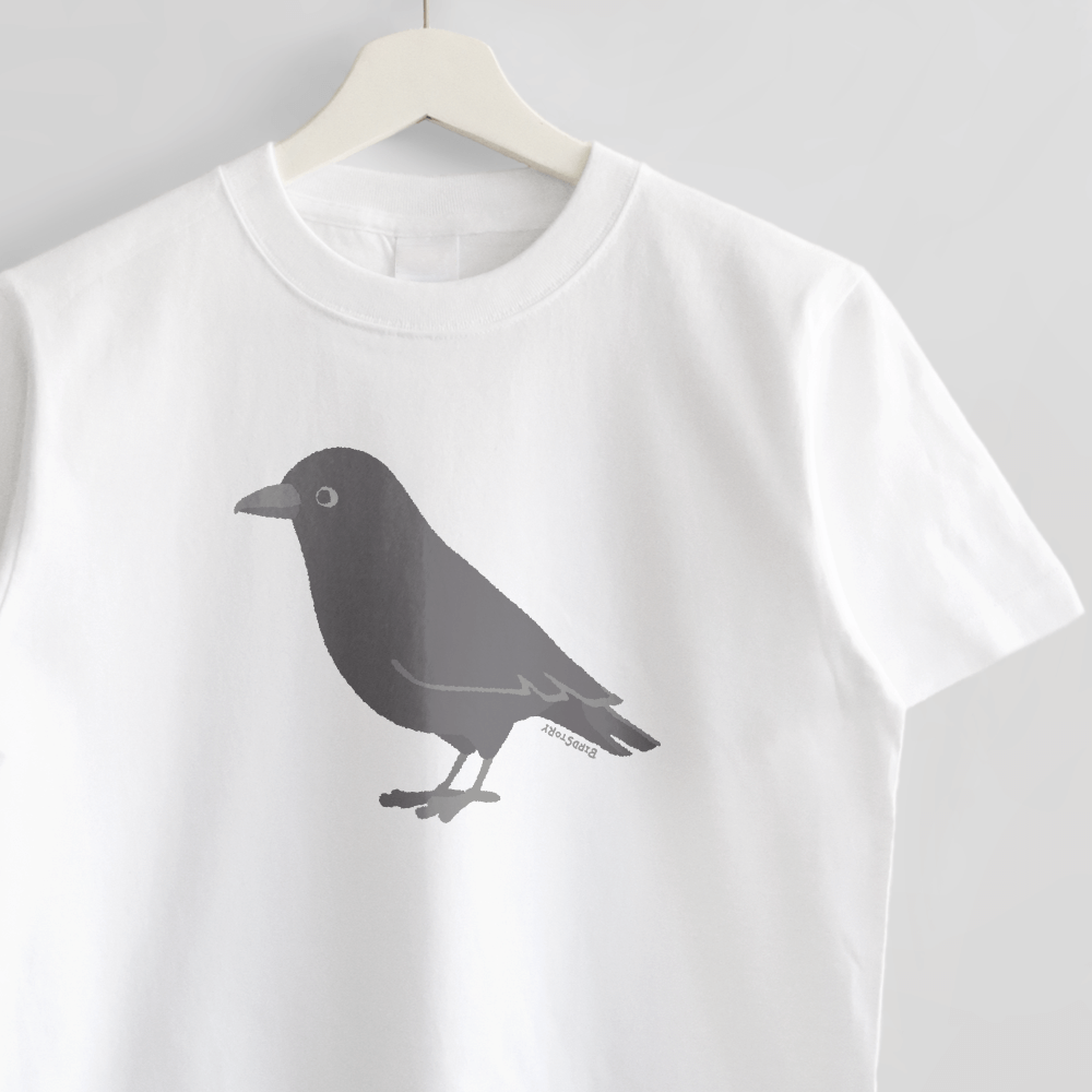 Tシャツ ハシボソガラス 野鳥 カラス