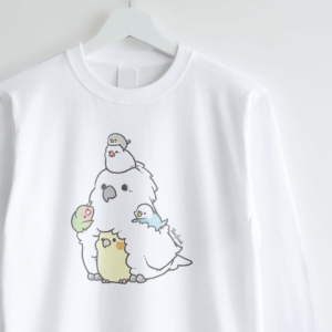 長袖Tシャツ タイハクオウムさんと一緒