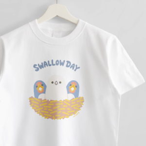 Tシャツ つばめごっこ ツバメに混ざるシマエナガ