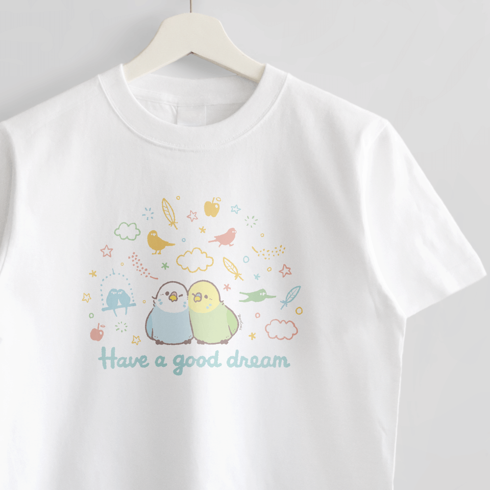 Tシャツ ゆめごこち セキセイインコ夢の中