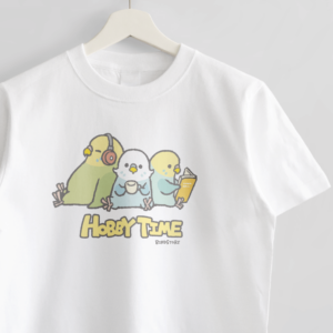 Tシャツ HOBBY TIME 趣味を楽しむセキセイインコ