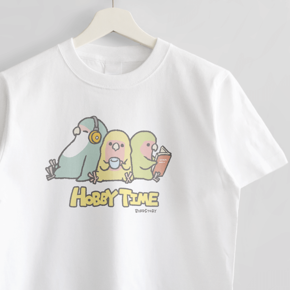 Tシャツ HOBBY TIME 趣味を楽しむコザクラインコ