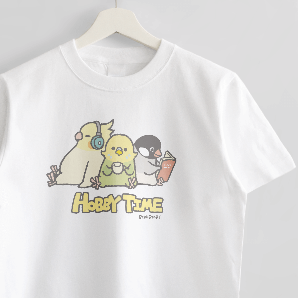 Tシャツ HOBBY TIME 趣味を楽しむいろいろな鳥さん