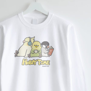 長袖Tシャツ いろいろな鳥さんたちの趣味の時間