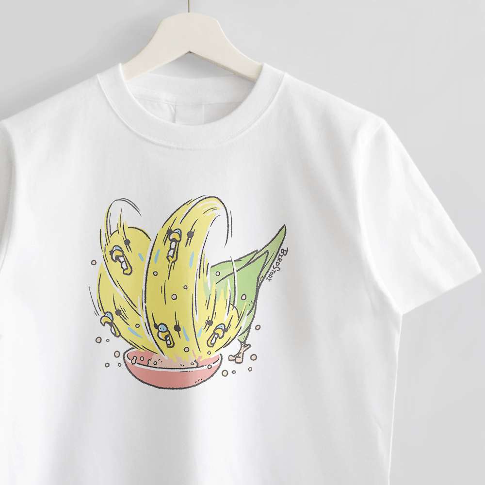 Tシャツ もぐもぐタイム セキセイインコ