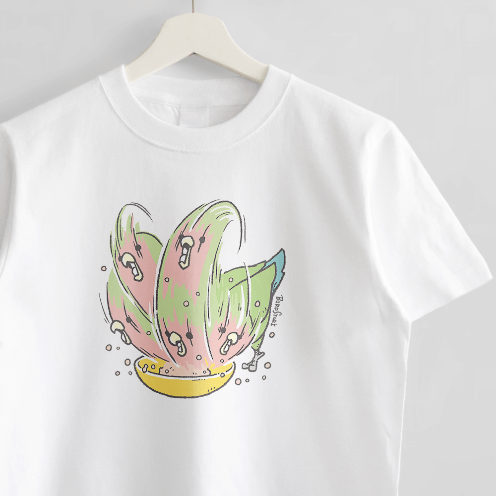 Tシャツ もぐもぐタイム コザクラインコ