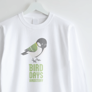 長袖Tシャツ 愛鳥週間 野鳥イラスト シジュウカラ バードデイズ