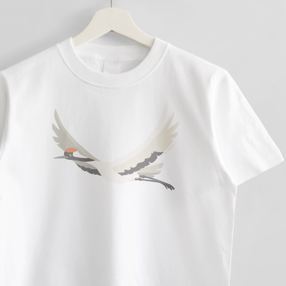 Tシャツ 愛鳥週間 BIRDWEEK タンチョウ
