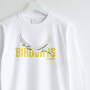 長袖Tシャツ 愛鳥週間 野鳥イラスト タンチョウ バードデイズ