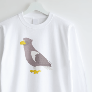 長袖Tシャツ 愛鳥週間 野鳥イラスト オオワシ