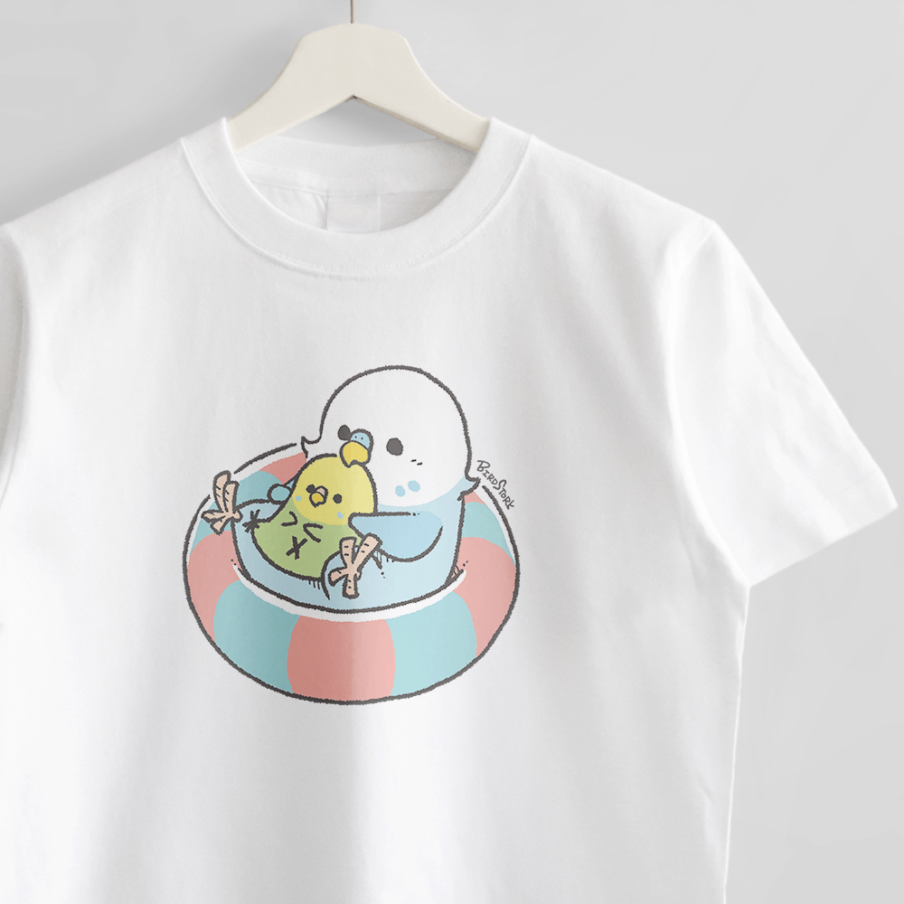 Tシャツ ぷかぷか浮き輪 セキセイインコ