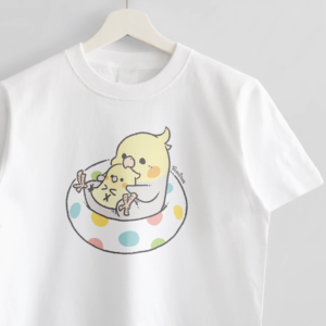 Tシャツ ぷかぷか浮き輪 オカメインコ