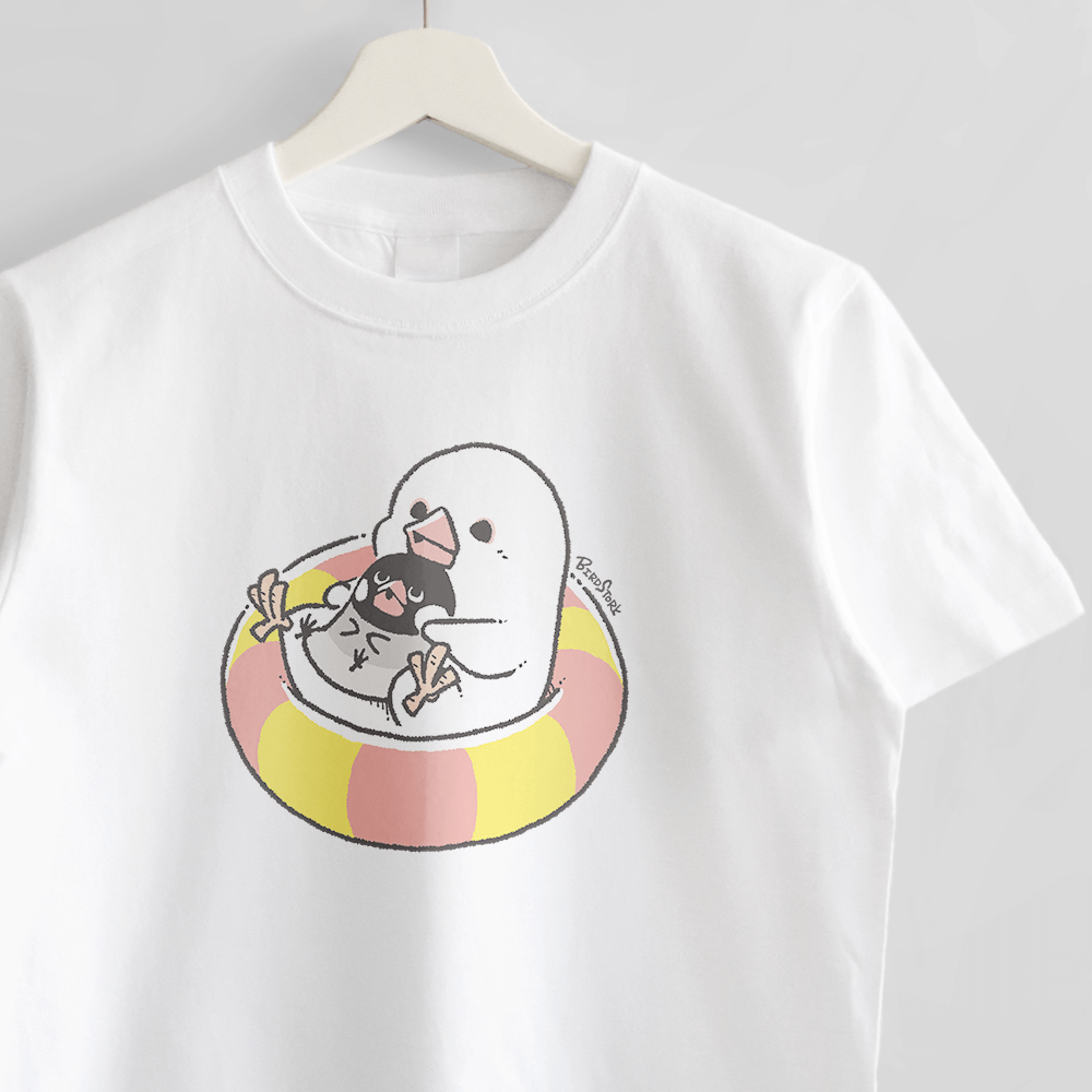 Tシャツ ぷかぷか浮き輪 文鳥