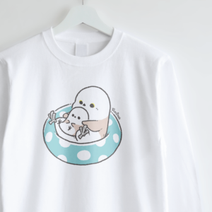 長袖Tシャツ プカプカうきわ シマエナガ